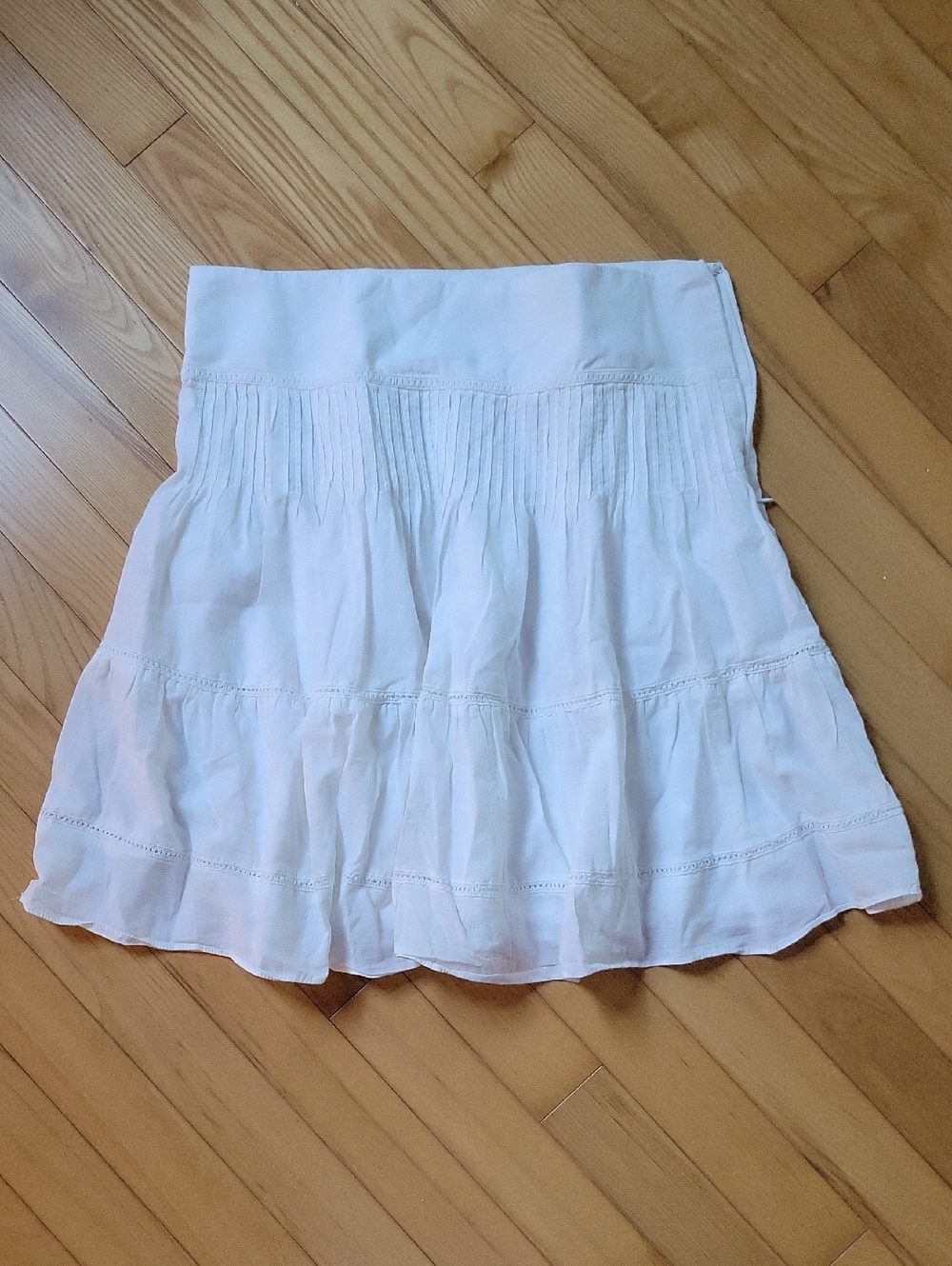 Madewell White Tiered Cotton Skirt